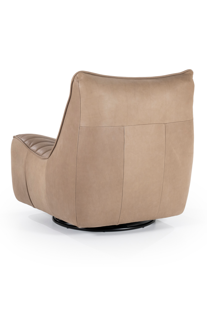 Chanelled Leather Lounge Chair | Eleonora Matthew | Oroatrade.com