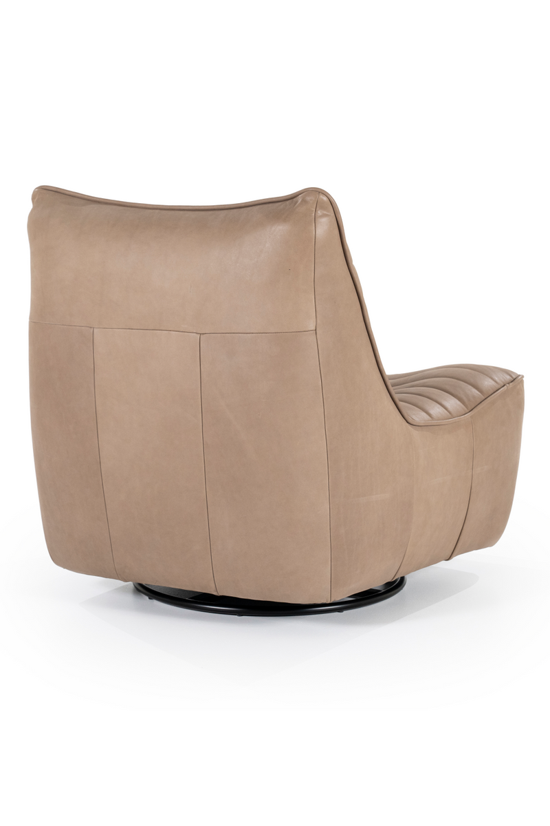 Chanelled Leather Lounge Chair | Eleonora Matthew | Oroatrade.com