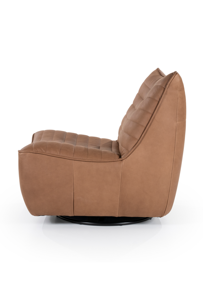 Chanelled Leather Lounge Chair | Eleonora Matthew | Oroatrade.com