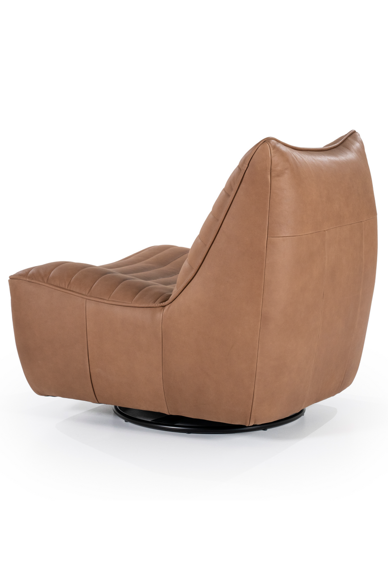 Chanelled Leather Lounge Chair | Eleonora Matthew | Oroatrade.com