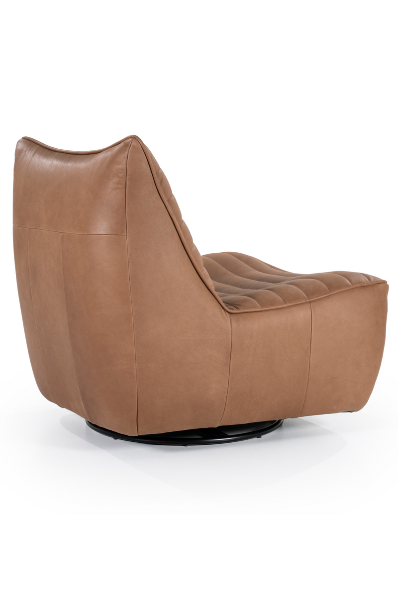 Chanelled Leather Lounge Chair | Eleonora Matthew | Oroatrade.com