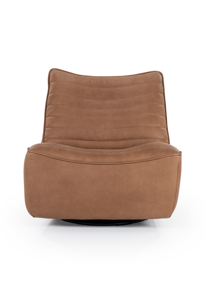 Chanelled Leather Lounge Chair | Eleonora Matthew | Oroatrade.com