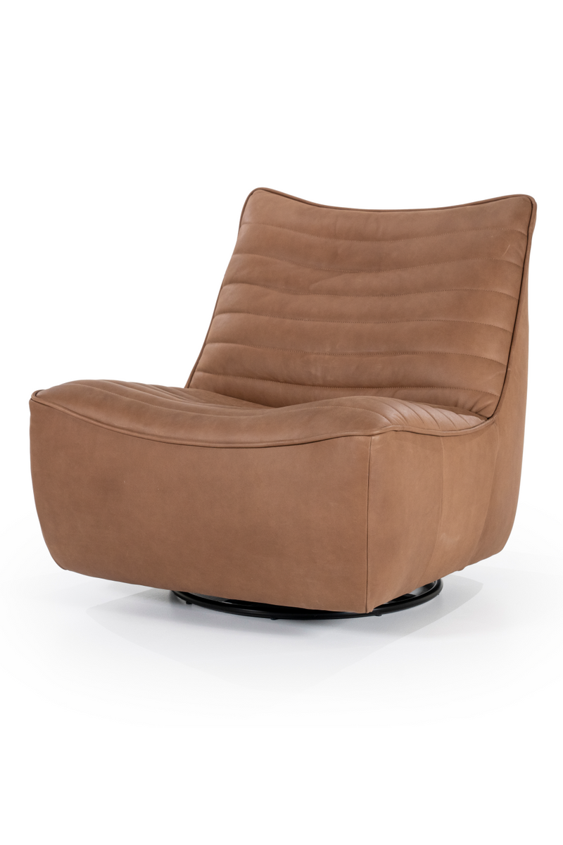 Chanelled Leather Lounge Chair | Eleonora Matthew | Oroatrade.com