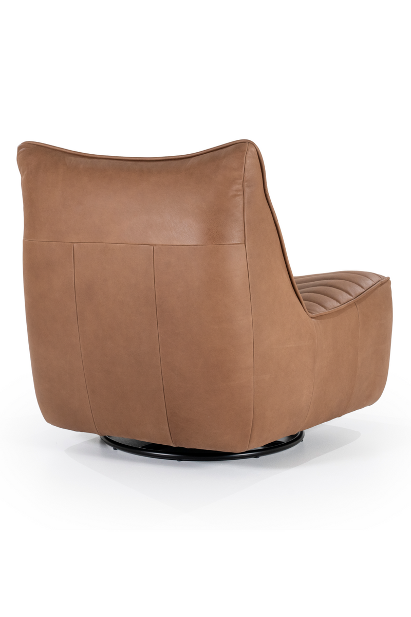 Chanelled Leather Lounge Chair | Eleonora Matthew | Oroatrade.com