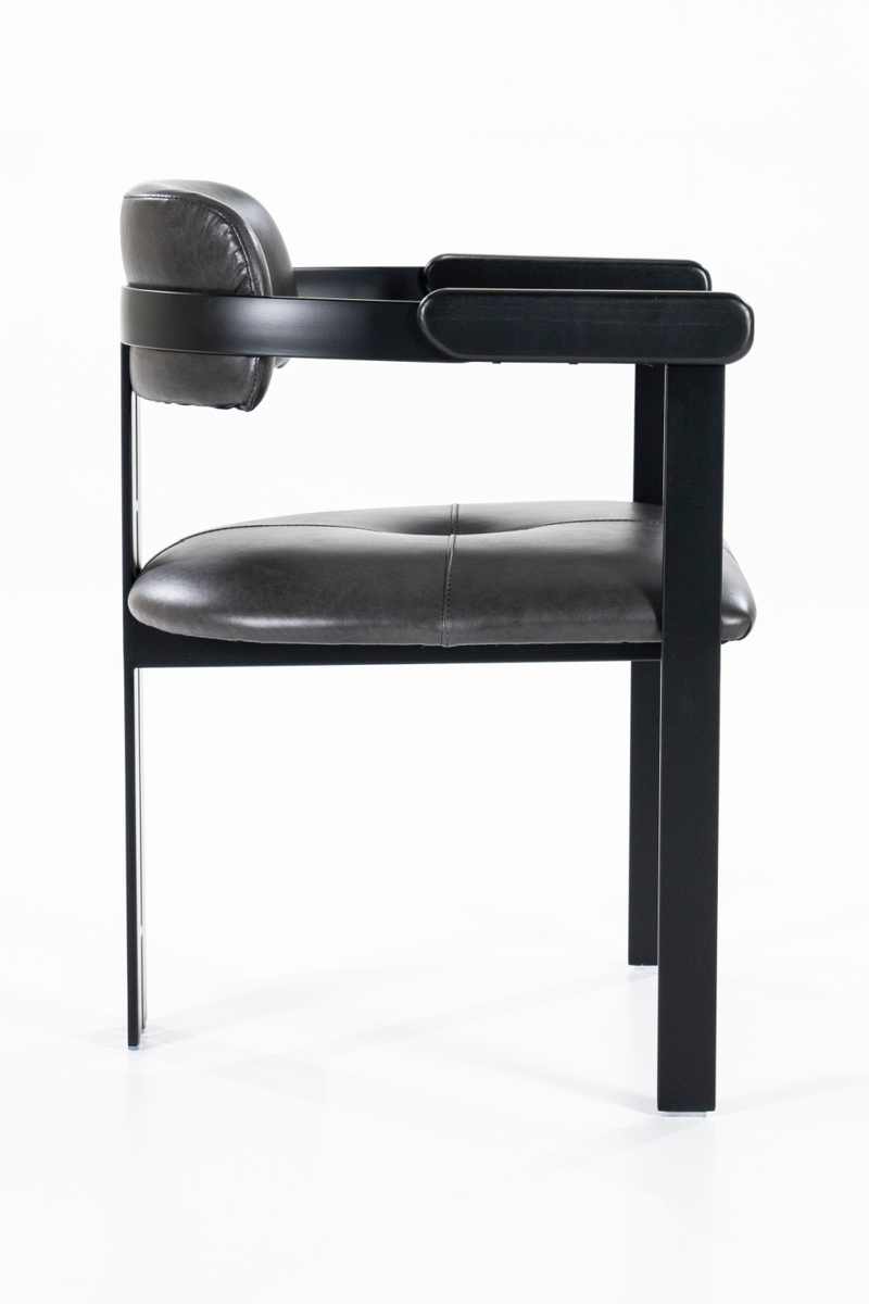 Black Leather Dining Chair | Eleonora Morris | Oroatrade.com