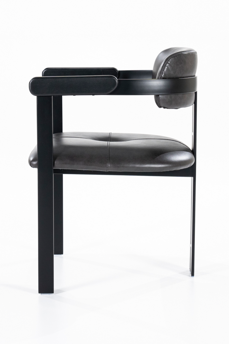 Black Leather Dining Chair | Eleonora Morris | Oroatrade.com