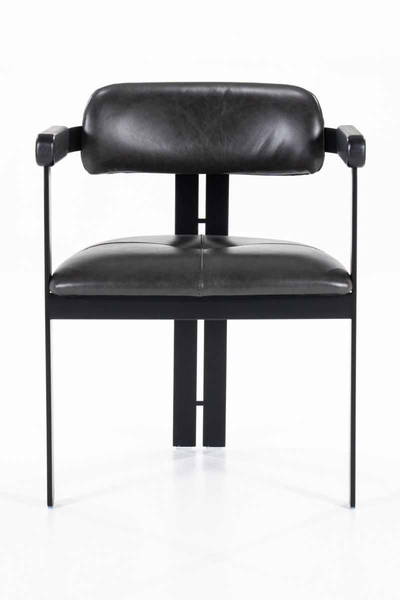 Black Leather Dining Chair | Eleonora Morris | Oroatrade.com