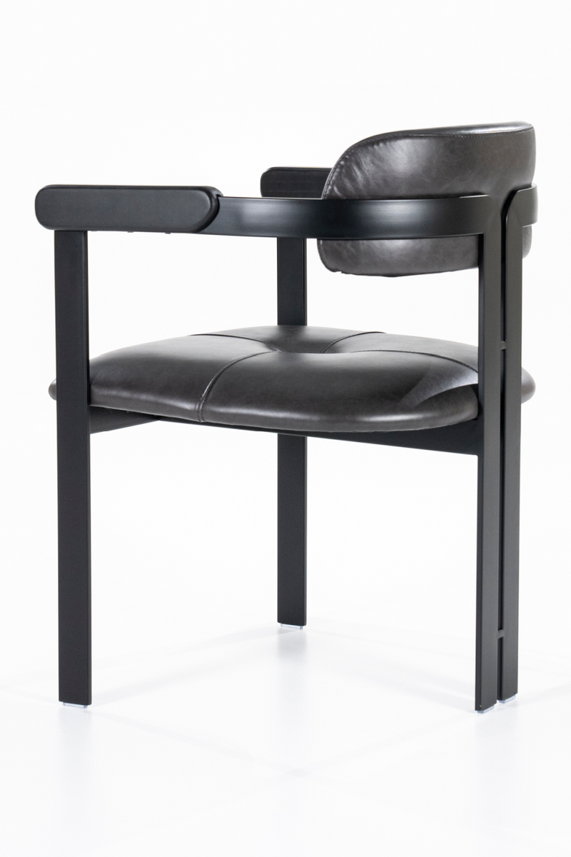 Black Leather Dining Chair | Eleonora Morris | Oroatrade.com