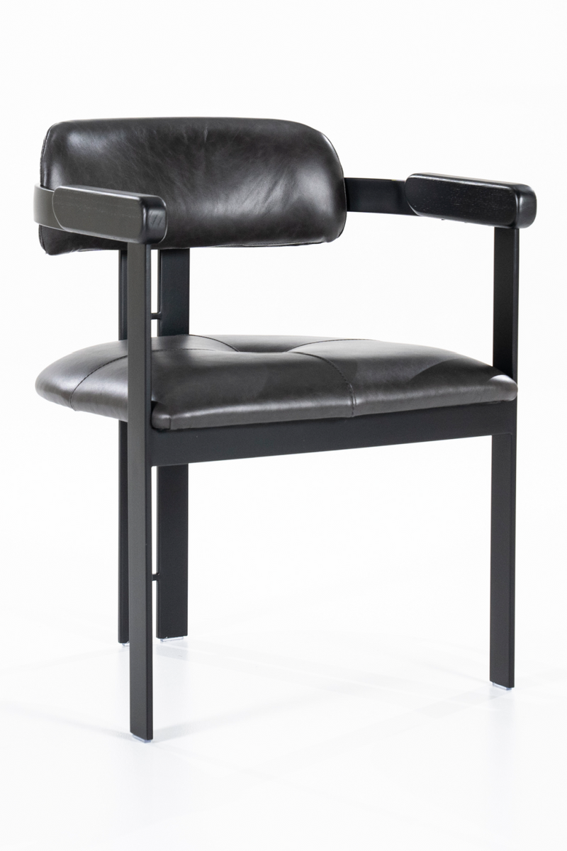 Black Leather Dining Chair | Eleonora Morris | Oroatrade.com