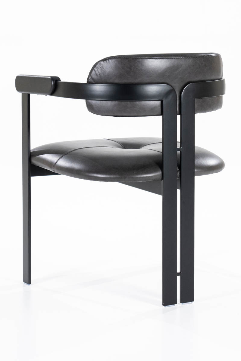 Black Leather Dining Chair | Eleonora Morris | Oroatrade.com