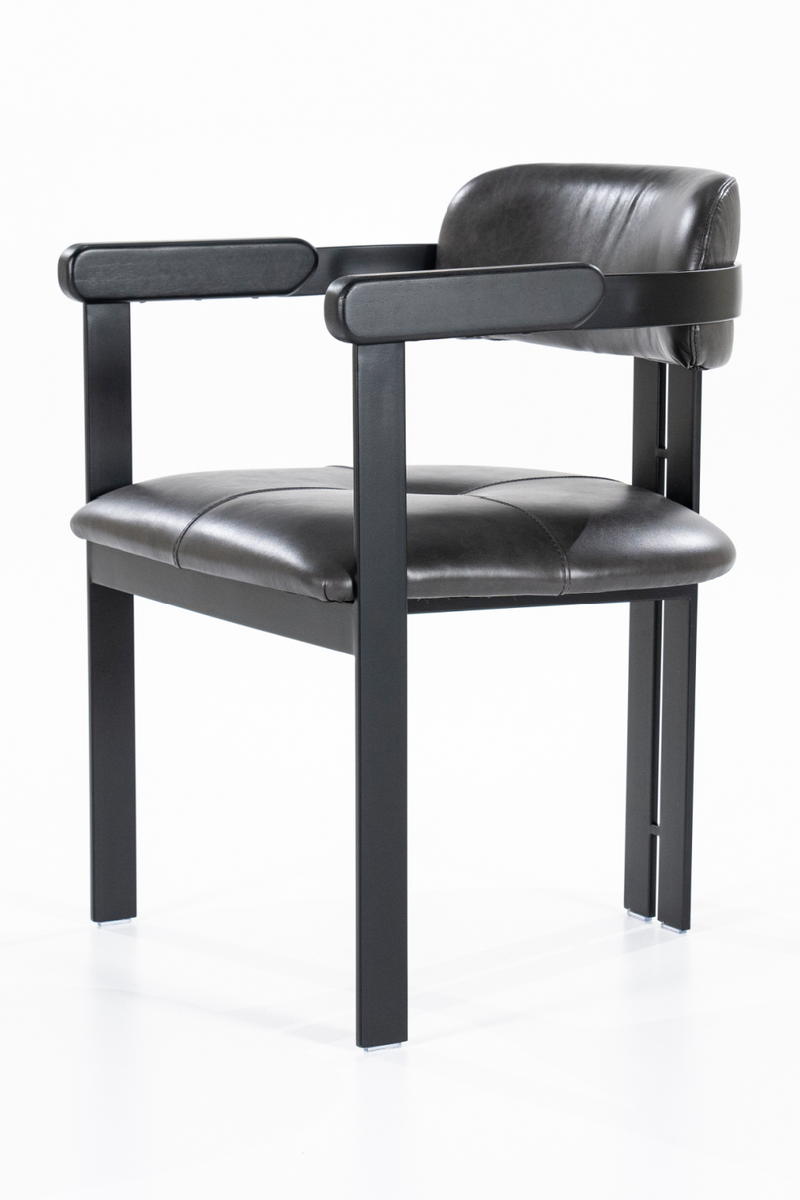 Black Leather Dining Chair | Eleonora Morris | Oroatrade.com