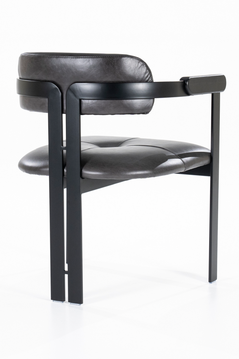 Black Leather Dining Chair | Eleonora Morris | Oroatrade.com