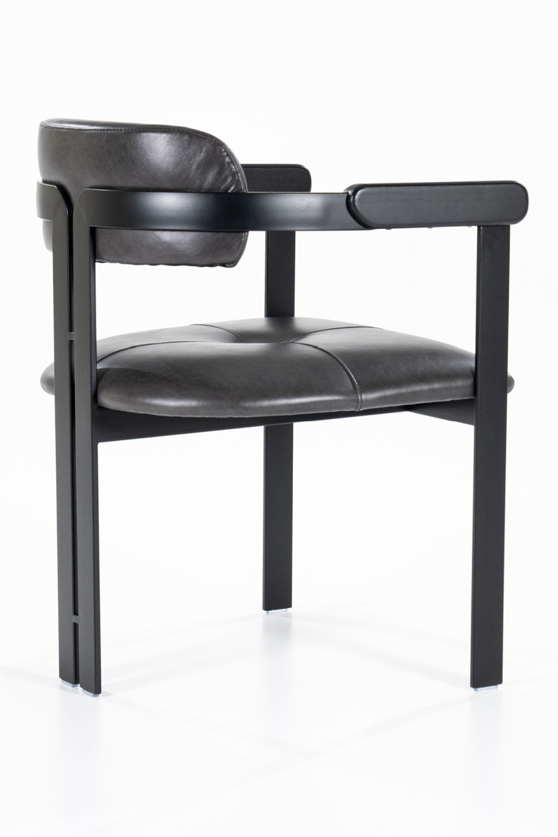 Black Leather Dining Chair | Eleonora Morris | Oroatrade.com