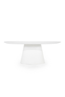 White Oval Glass Dining Table | Eleonora Elin | Oroatrade.com