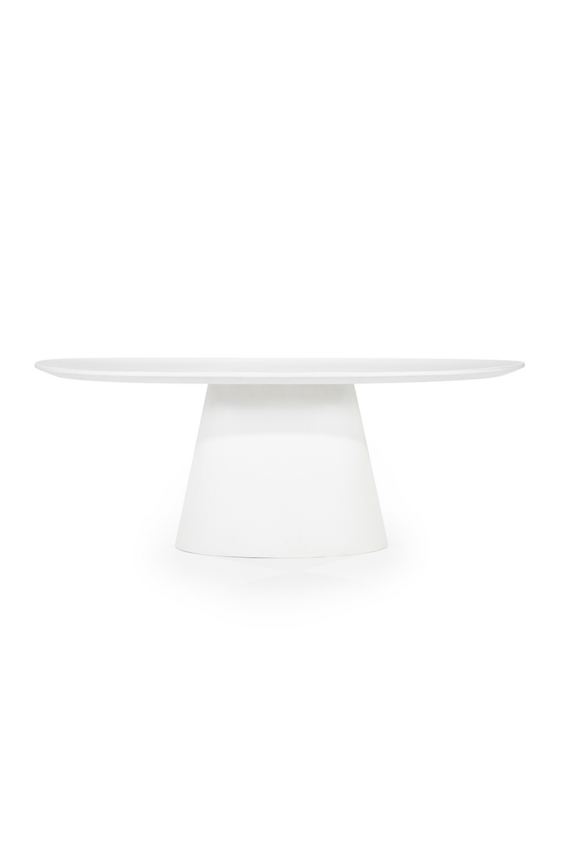 White Oval Glass Dining Table | Eleonora Elin | Oroatrade.com