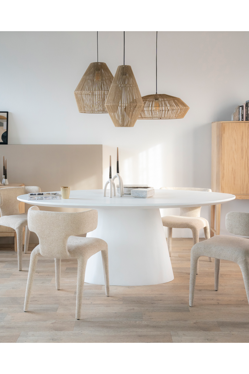 White Oval Glass Dining Table | Eleonora Elin | Oroatrade.com