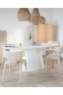 White Oval Glass Dining Table | Eleonora Elin | Oroatrade.com