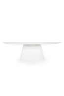 White Oval Glass Dining Table | Eleonora Elin | Oroatrade.com