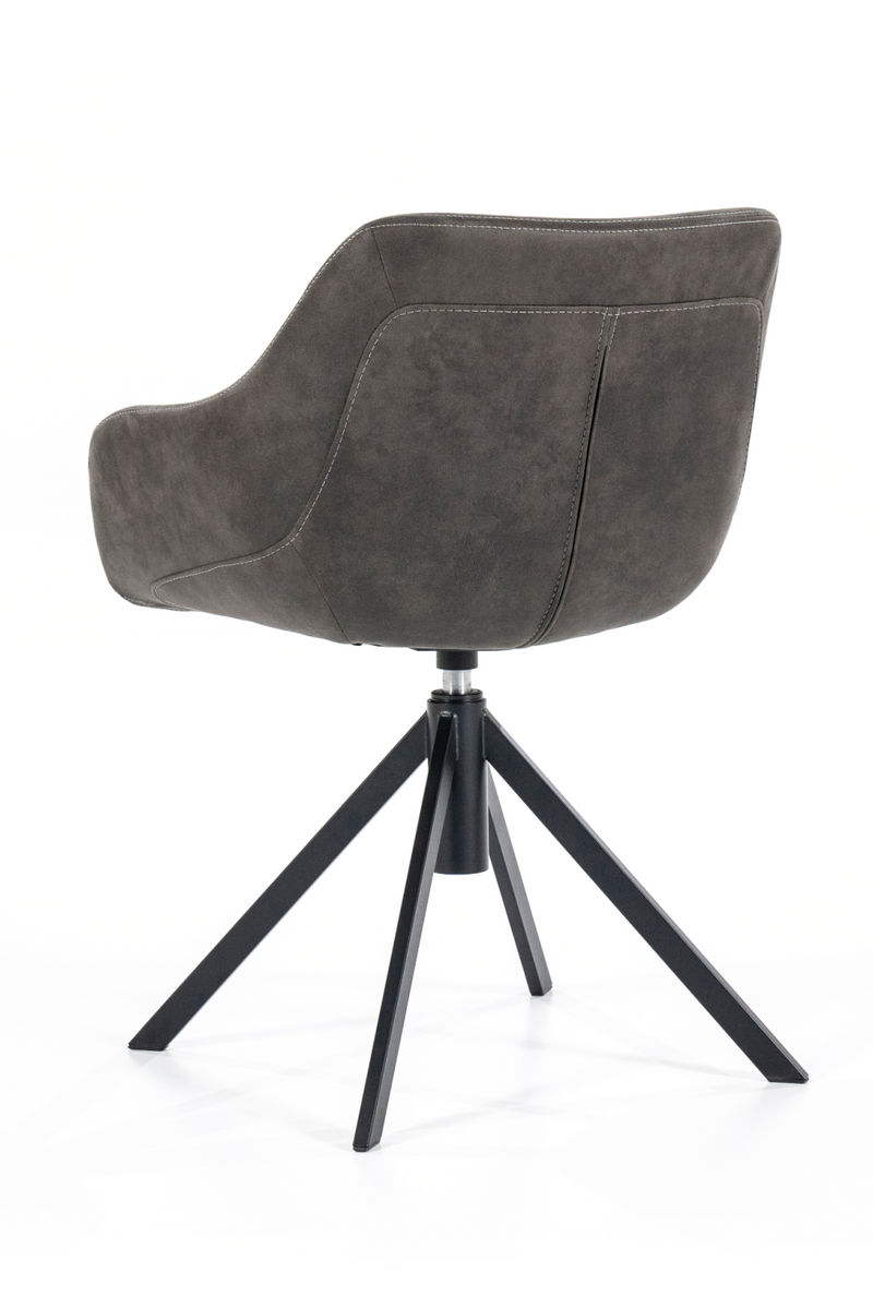 Dark Gray Swivel Dining Armchair | Eleonora Menno | Oroatrade.com
