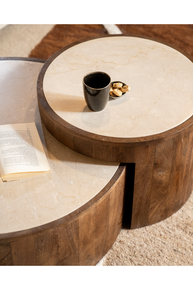 Marble Top Nested Coffee Tables (2) | Eleonora Hazel | Oroatrade.com