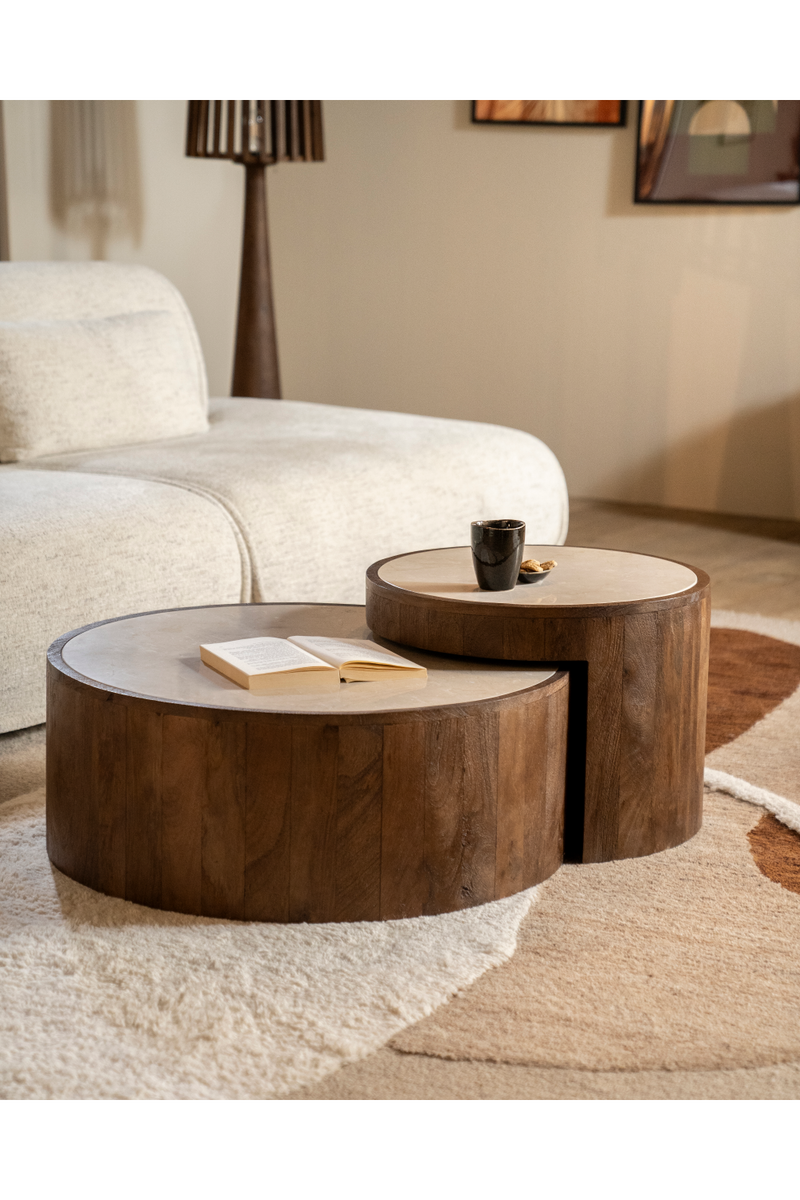 Marble Top Nested Coffee Tables (2) | Eleonora Hazel | Oroatrade.com