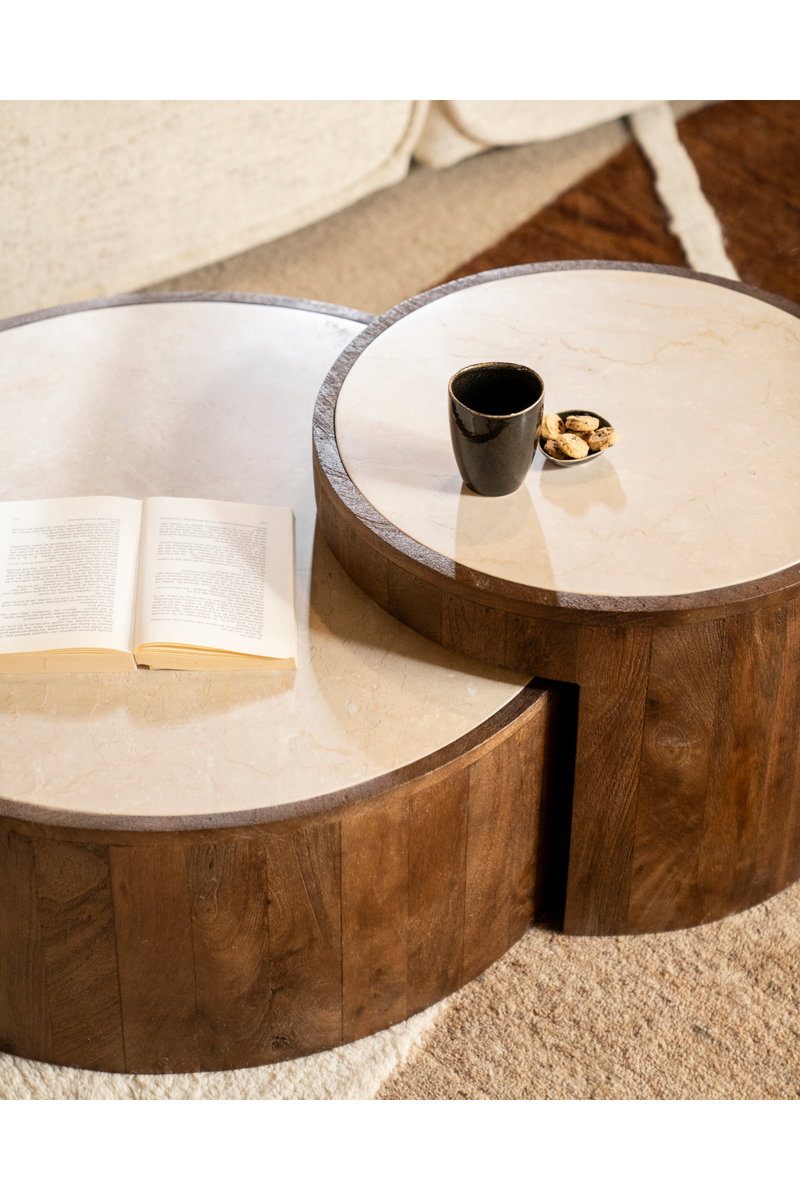 Marble Top Nested Coffee Tables (2) | Eleonora Hazel | Oroatrade.com