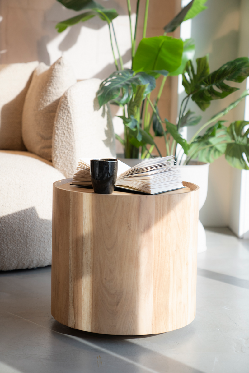 Cylindrical Wooden Side Table | Eleonora Zayn | Oroatrade.com