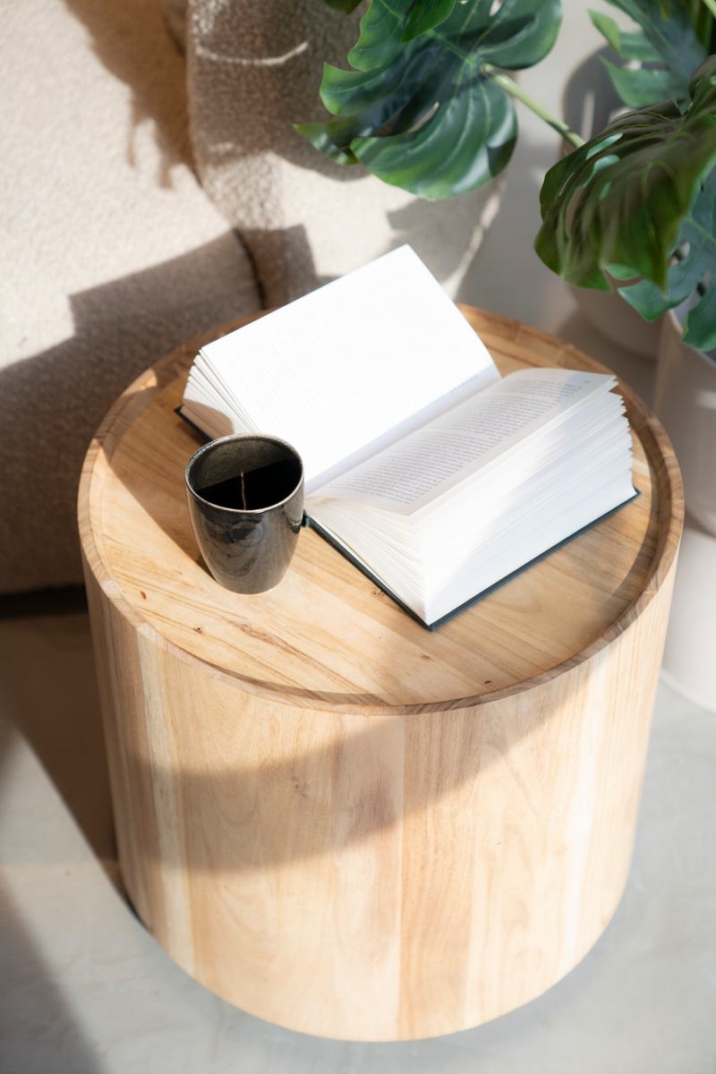 Cylindrical Wooden Side Table | Eleonora Zayn | Oroatrade.com