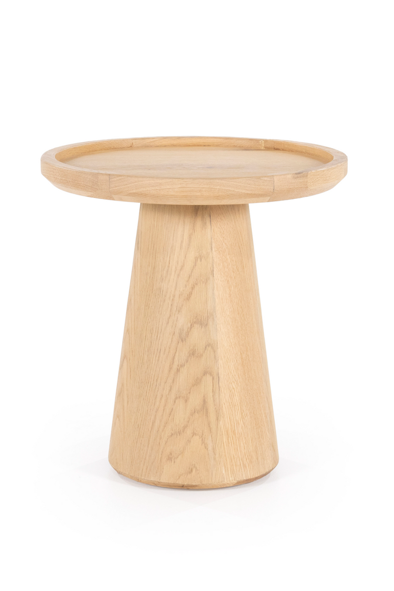 Lacquered Oak Pedestal Side Table | Eleonora Leia | Oroatrade.com