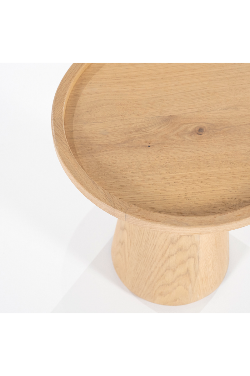 Lacquered Oak Pedestal Side Table | Eleonora Leia | Oroatrade.com