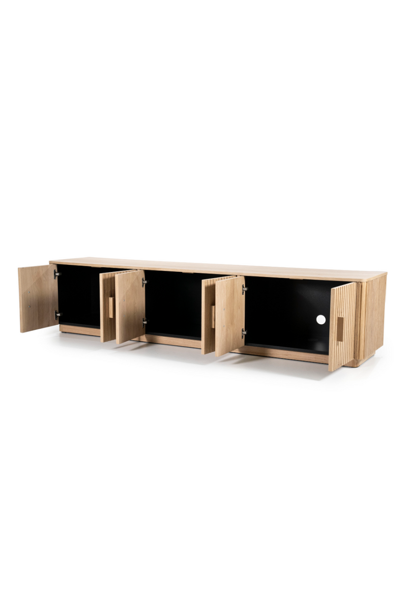 Oak Fluted 6-Door TV Cabinet | Eleonora Rosenborg | Oroatrade.com
