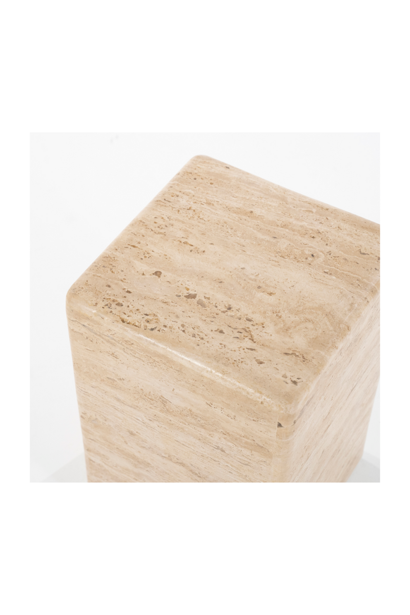 Square Travertine Side Table | Eleonora Donta | Oroatrade.com