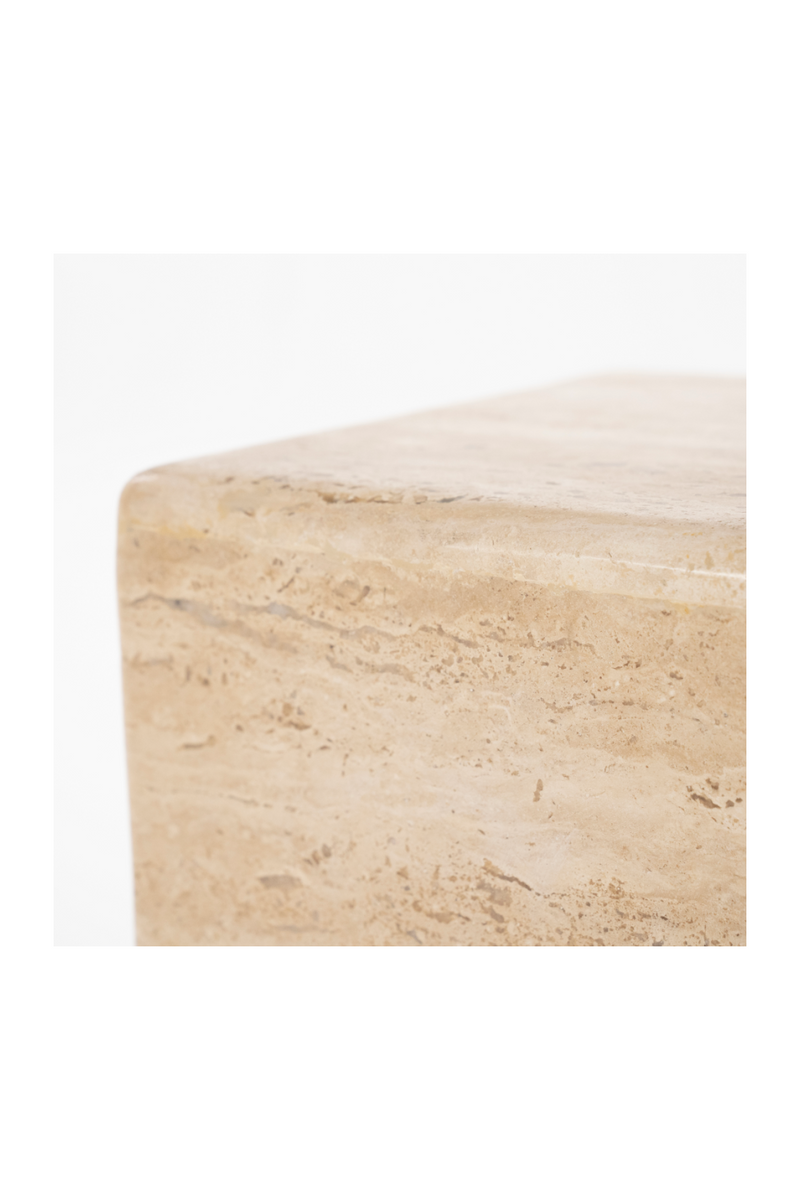 Square Travertine Side Table | Eleonora Donta | Oroatrade.com