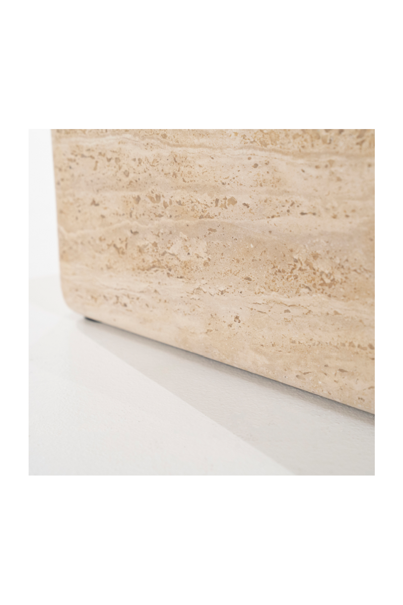 Square Travertine Side Table | Eleonora Donta | Oroatrade.com