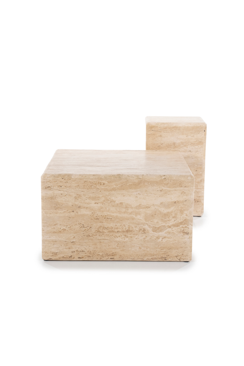 Square Travertine Side Table | Eleonora Donta | Oroatrade.com