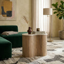 Fluted Wood Marble Side Table | Eleonora Kira