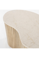 Fluted Wood Marble Side Table | Eleonora Kira | Oroatrade.com