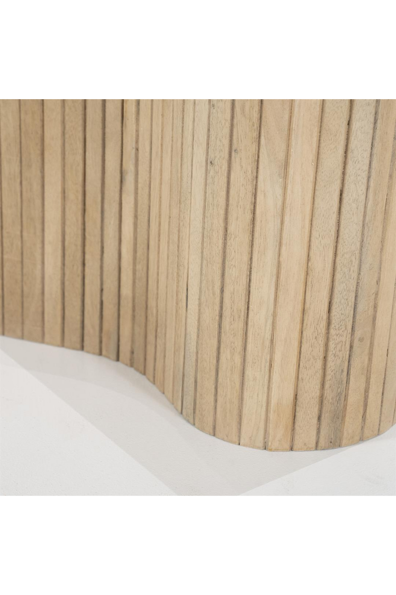 Fluted Wood Marble Side Table | Eleonora Kira | Oroatrade.com