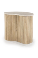 Fluted Wood Marble Side Table | Eleonora Kira | Oroatrade.com