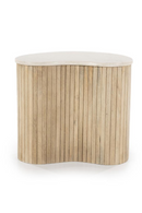 Fluted Wood Marble Side Table | Eleonora Kira | Oroatrade.com
