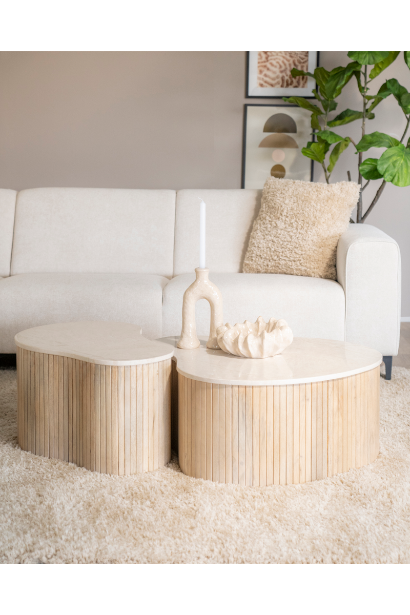 Fluted Mango Coffee Table S | Eleonora Kira | Oroatrade.com