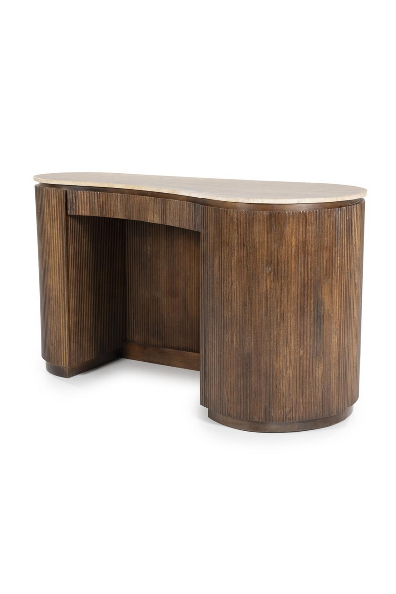 Organic Shape Travertine Desk | Eleonora Mari | Oroatrade.com