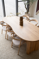 Natural Varnished Oak Organic Dining Table | Eleonora Josh | Oroatrade.com