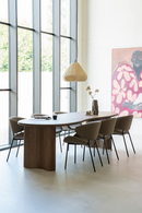 Brown Varnished Oak Organic Dining Table | Eleonora Josh | Oroatrade.com