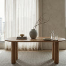 Brown Varnished Oak Organic Dining Table | Eleonora Josh