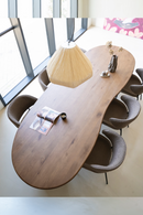 Brown Varnished Oak Organic Dining Table | Eleonora Josh | Oroatrade.com