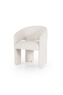 Beige Curved Back Lounge Dining Chair | Eleonora Hamilton | Oroatrade.com