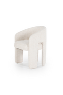 Beige Curved Back Lounge Dining Chair | Eleonora Hamilton | Oroatrade.com