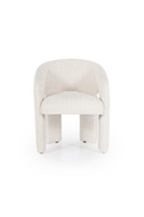 Beige Curved Back Lounge Dining Chair | Eleonora Hamilton | Oroatrade.com