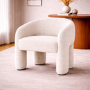 Beige Curved Back Lounge Dining Chair | Eleonora Hamilton